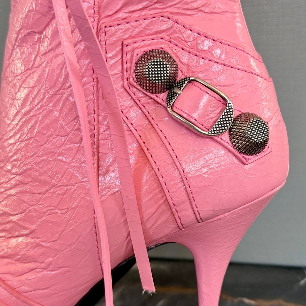 NIB $2,600 Balenciaga Cagole Leather Designer Boot DEMNA Blush Pink 41/11 694395 - Picture 6 of 14